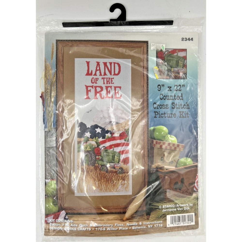 STAPCO Cross Stitch by Jerrianne Van Dijk "Land of the Free" 9x22" #2344